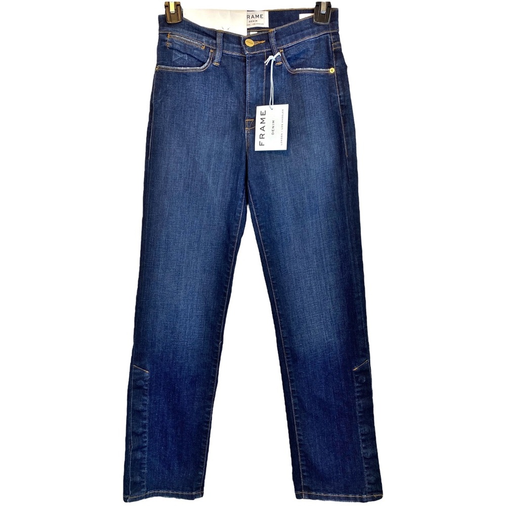 FRAME Denim ☆ Le High Straight Jeans ☆ Snap Ankle